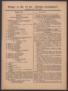 Beilage zu Nr.89 des „Wirsitzer Kreisblattes” 1909.07.31