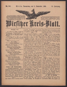 Wirsitzer Kreis-Blatt: herausgegeben vom Königlichen Landraths-Amte 1909.09.02 Jg.65 Nr103