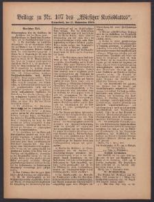 Beilage zu Nr.107 des „Wirsitzer Kreisblattes” 1909.09.11