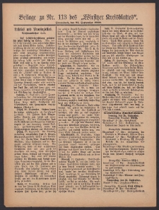 Beilage zu Nr.113 des „Wirsitzer Kreisblattes” 1909.09.25
