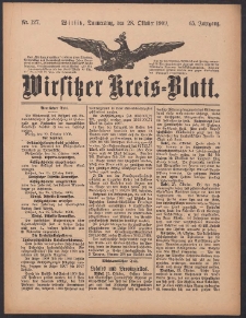 Wirsitzer Kreis-Blatt: herausgegeben vom Königlichen Landraths-Amte 1909.10.28 Jg.65 Nr127