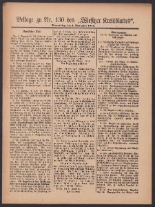 Beilage zu Nr.130 des „Wirsitzer Kreisblattes” 1909.11.04