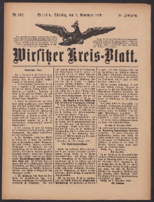Wirsitzer Kreis-Blatt: herausgegeben vom Königlichen Landraths-Amte 1909.11.09 Jg.65 Nr132