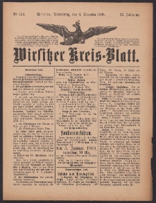 Wirsitzer Kreis-Blatt: herausgegeben vom Königlichen Landraths-Amte 1909.12.09 Jg.65 Nr144