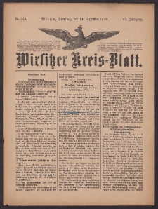 Wirsitzer Kreis-Blatt: herausgegeben vom Königlichen Landraths-Amte 1909.12.14 Jg.65 Nr146