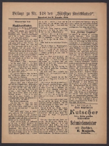 Beilage zu Nr.148 des „Wirsitzer Kreisblattes” 1909.12.18