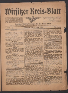 Wirsitzer Kreis-Blatt: Amtliches Publikationsorgan für den Kreis Wirsitz 1910.01.06 Jg.66 Nr2