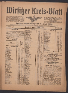 Wirsitzer Kreis-Blatt: Amtliches Publikationsorgan für den Kreis Wirsitz 1910.01.08 Jg.66 Nr3