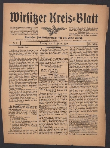 Wirsitzer Kreis-Blatt: Amtliches Publikationsorgan für den Kreis Wirsitz 1910.01.11 Jg.66 Nr4