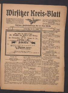 Wirsitzer Kreis-Blatt: Amtliches Publikationsorgan für den Kreis Wirsitz 1910.01.13 Jg.66 Nr5