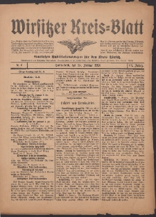 Wirsitzer Kreis-Blatt: Amtliches Publikationsorgan für den Kreis Wirsitz 1910.01.15 Jg.66 Nr6