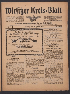 Wirsitzer Kreis-Blatt: Amtliches Publikationsorgan für den Kreis Wirsitz 1910.01.18 Jg.66 Nr7