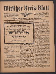 Wirsitzer Kreis-Blatt: Amtliches Publikationsorgan für den Kreis Wirsitz 1910.01.20 Jg.66 Nr8