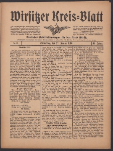 Wirsitzer Kreis-Blatt: Amtliches Publikationsorgan für den Kreis Wirsitz 1910.01.27 Jg.66 Nr11