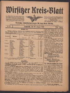 Wirsitzer Kreis-Blatt: Amtliches Publikationsorgan für den Kreis Wirsitz 1910.01.29 Jg.66 Nr12