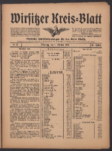 Wirsitzer Kreis-Blatt: Amtliches Publikationsorgan für den Kreis Wirsitz 1910.02.01 Jg.66 Nr13