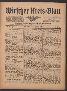 Wirsitzer Kreis-Blatt: Amtliches Publikationsorgan für den Kreis Wirsitz 1910.02.05 Jg.66 Nr15