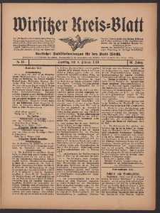 Wirsitzer Kreis-Blatt: Amtliches Publikationsorgan für den Kreis Wirsitz 1910.02.08 Jg.66 Nr16