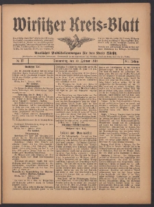 Wirsitzer Kreis-Blatt: Amtliches Publikationsorgan für den Kreis Wirsitz 1910.02.10 Jg.66 Nr17