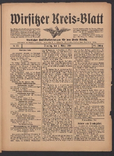 Wirsitzer Kreis-Blatt: Amtliches Publikationsorgan für den Kreis Wirsitz 1910.03.01 Jg.66 Nr25