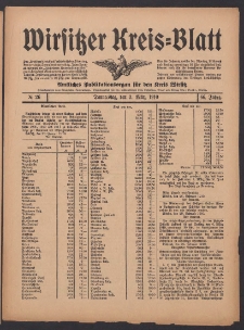 Wirsitzer Kreis-Blatt: Amtliches Publikationsorgan für den Kreis Wirsitz 1910.03.03 Jg.66 Nr26