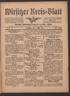 Wirsitzer Kreis-Blatt: Amtliches Publikationsorgan für den Kreis Wirsitz 1910.03.05 Jg.66 Nr27