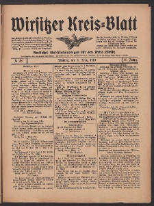 Wirsitzer Kreis-Blatt: Amtliches Publikationsorgan für den Kreis Wirsitz 1910.03.08 Jg.66 Nr28