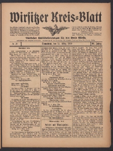 Wirsitzer Kreis-Blatt: Amtliches Publikationsorgan für den Kreis Wirsitz 1910.03.12 Jg.66 Nr30