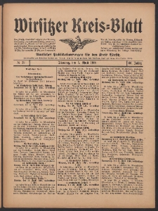 Wirsitzer Kreis-Blatt: Amtliches Publikationsorgan für den Kreis Wirsitz 1910.04.05 Jg.66 Nr39