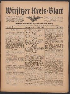 Wirsitzer Kreis-Blatt: Amtliches Publikationsorgan für den Kreis Wirsitz 1910.04.07 Jg.66 Nr40