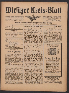 Wirsitzer Kreis-Blatt: Amtliches Publikationsorgan für den Kreis Wirsitz 1910.04.16 Jg.66 Nr44