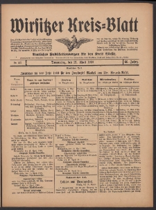 Wirsitzer Kreis-Blatt: Amtliches Publikationsorgan für den Kreis Wirsitz 1910.04.21 Jg.66 Nr46