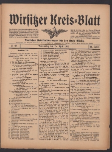 Wirsitzer Kreis-Blatt: Amtliches Publikationsorgan für den Kreis Wirsitz 1910.04.28 Jg.66 Nr49