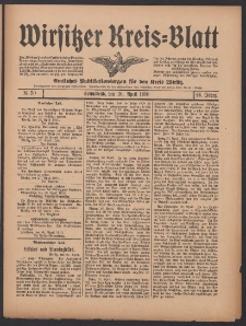Wirsitzer Kreis-Blatt: Amtliches Publikationsorgan f&uuml;r den Kreis Wirsitz 1910.04.30 Jg.66 Nr50
