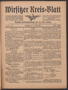 Wirsitzer Kreis-Blatt: Amtliches Publikationsorgan für den Kreis Wirsitz 1910.05.03 Jg.66 Nr51