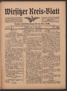 Wirsitzer Kreis-Blatt: Amtliches Publikationsorgan für den Kreis Wirsitz 1910.05.10 Jg.66 Nr54