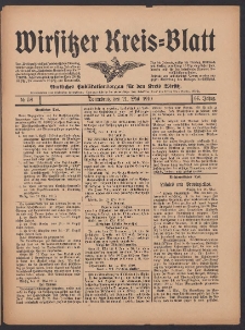 Wirsitzer Kreis-Blatt: Amtliches Publikationsorgan für den Kreis Wirsitz 1910.05.21 Jg.66 Nr58