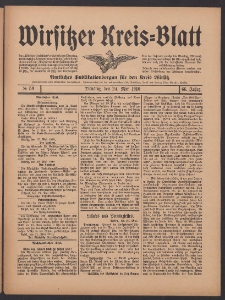 Wirsitzer Kreis-Blatt: Amtliches Publikationsorgan für den Kreis Wirsitz 1910.05.24 Jg.66 Nr59