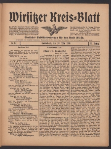 Wirsitzer Kreis-Blatt: Amtliches Publikationsorgan für den Kreis Wirsitz 1910.05.28 Jg.66 Nr61