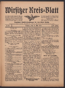 Wirsitzer Kreis-Blatt: Amtliches Publikationsorgan für den Kreis Wirsitz 1910.05.31 Jg.66 Nr62