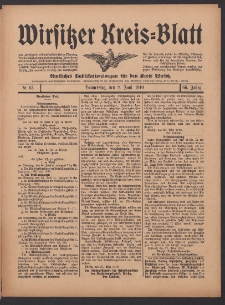 Wirsitzer Kreis-Blatt: Amtliches Publikationsorgan für den Kreis Wirsitz 1910.06.02 Jg.66 Nr63