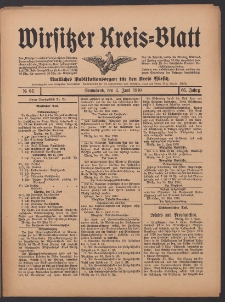 Wirsitzer Kreis-Blatt: Amtliches Publikationsorgan für den Kreis Wirsitz 1910.06.04 Jg.66 Nr64