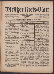 Wirsitzer Kreis-Blatt: Amtliches Publikationsorgan für den Kreis Wirsitz 1910.06.18 Jg.66 Nr70