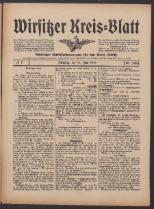 Wirsitzer Kreis-Blatt: Amtliches Publikationsorgan für den Kreis Wirsitz 1910.06.21 Jg.66 Nr71
