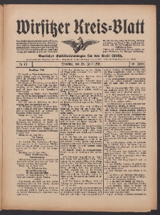 Wirsitzer Kreis-Blatt: Amtliches Publikationsorgan für den Kreis Wirsitz 1910.06.28 Jg.66 Nr74