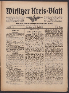 Wirsitzer Kreis-Blatt: Amtliches Publikationsorgan für den Kreis Wirsitz 1910.07.02 Jg.66 Nr76