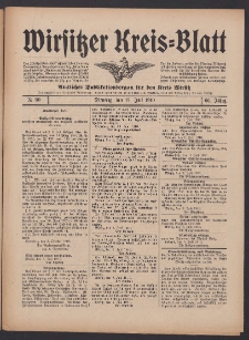 Wirsitzer Kreis-Blatt: Amtliches Publikationsorgan für den Kreis Wirsitz 1910.07.12 Jg.66 Nr80