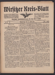 Wirsitzer Kreis-Blatt: Amtliches Publikationsorgan für den Kreis Wirsitz 1910.07.14 Jg.66 Nr81