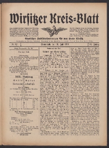 Wirsitzer Kreis-Blatt: Amtliches Publikationsorgan für den Kreis Wirsitz 1910.07.16 Jg.66 Nr 82