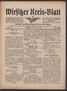 Wirsitzer Kreis-Blatt: Amtliches Publikationsorgan für den Kreis Wirsitz 1910.07.19 Jg.66 Nr83